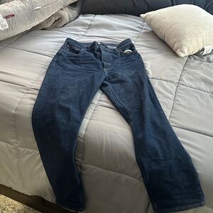 Abercrombie & Fitch Dark Blue the 90s straight ultra high rise